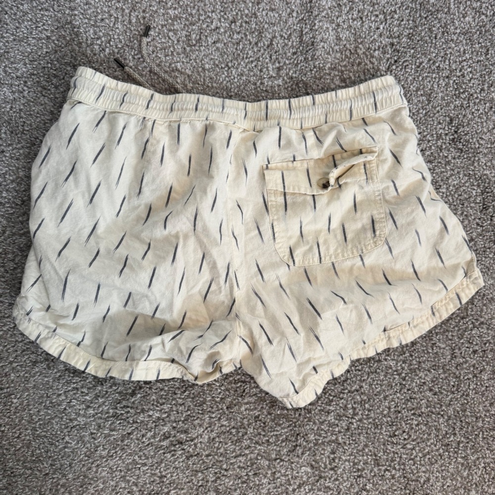 Boho Coastal Toad&Co Summer Shorts Small Cream Ikat - Picture 2 of 3